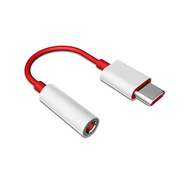 TITACUTE für Oneplus 6T Adapter Kopfhörer, USB C zu 3.5mm Klinke Audio Adapter USB C Aux Adapter Stereo Klinkenkabel mit DAC Chip Kompatibel mit Huawei Mate 20 Pro, P20 Pro, Xiaomi Mi 8 Pro, 8, 6 Rot