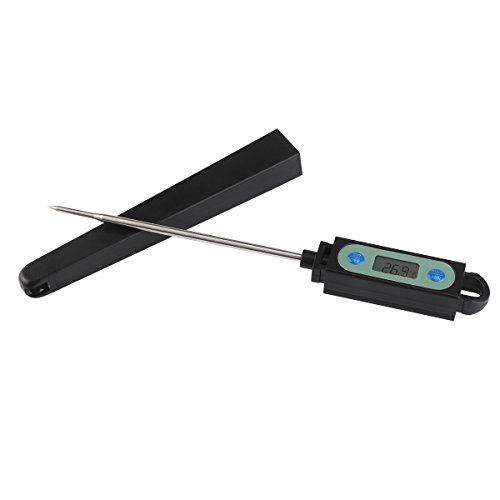 UEETEK Digitaler Kochen Thermometer, Sonden-Thermometer Edelstahl-Thermometer LCD-Bildschirm,Ideal für Braten, Grill, BBQ und Badewasser - 9