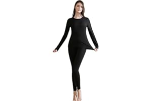 casme Women's Thermal Underwear Set Super Insulating Long Sleeve Top And Pants For Winter Cold Weather Indoor Outdoor Activities