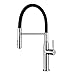 Produktbild YOHOM Pull Out Kitchen Taps Black,YOHOM herausziehen Küchenarmaturen schwarz Einhebelwanne Rührgerät Hahn mit Pull-Down-Doppelfunktions-Sprüher Kein Spritzwasser 304 Edelstahl Küchenarmaturen gebürstet