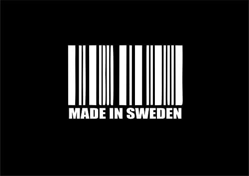 323W MADE IN SWEDEN BARCODE Funny Car Sticker Van Window Bumper Vinyl Decal