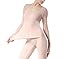 Produktbild Hippolo Damen-Thermo-Unterwäsche-Set, Rundhalsausschnitt, Oberteil und Hose, ultra dünn Flesh color