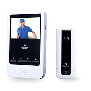 ZEBRONICS Video Door Phone with 4 inch Screen, White