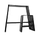 Produktbild 2x Natural Goods Berlin Tischkufen Trapez & Modell"A" | Schwarz & Industrial | Esstisch, Schreibtisch, Couchtisch, Bank | Langlöcher | pulverbeschichtet (Modell"A" H42cm, Industrial)