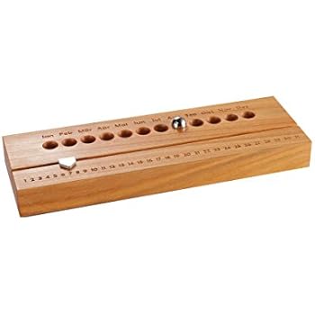 matches21 Ewiger Kalender Steckkalender Murmelkalender Holz individuell