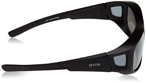 UVEX Sportsonnenbrille Ultra-Spec M, Black Mat/Lens Litemirror Silver, One Size, 5305022116 - 3