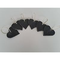 12 Stück Herz aus Schiefer 70mm 12 Stück Herz aus Schiefer 70mm