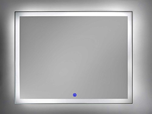 Cube Spiegel mit LED Beleuchtung Badspiegel und Touchschalter Zimmer Spiegel Beleuchtet (100cm x 60cm, Kaltweiss)