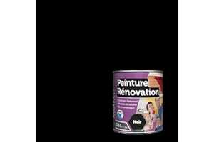 Peinture rénovation surface difficile Direct sans sous-couche, carrelage, meubles de cuisine, radiateurs, électroménager, de MadeInNature (2 litres pour 10 m² en 2 couches, Noir) fabriqué par Reca