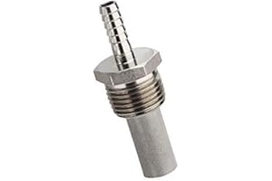 Merrday Home Brewing Acciaio Inox 2 Micron Inline Oxygenation Diffusion Pietra Aeration Stone 1/2 NPT Carbonation Stone to Barb Raccordo