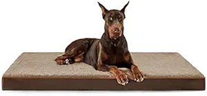 Fluffy's Foam Dog Bed for Small, Medium, Large and Extra Large Dogs/Cats -Crate Foam with Washable Bed - (XL, Brown)