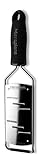 Fabricado en USA Microplane Serie Gourmet Rallador Tiras Largas, Acero Inoxidable, Negro, 35.90x6.41x1.92 cm