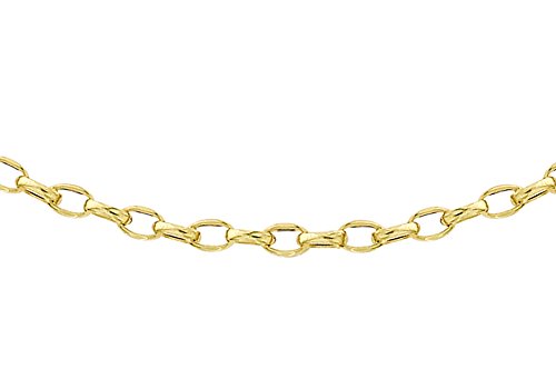 Carissima Gold Damen-Erbskette 9ct 80 Semi Hollow Oval Diamond Cut Belcher Chain 375 Gelbgold 56 cm - 1.14.5816 Carissima Gold Damen-Erbskette 9ct 80 Semi Hollow Oval Diamond Cut Belcher Chain 375 Gelbgold 56 cm - 1.14.5816