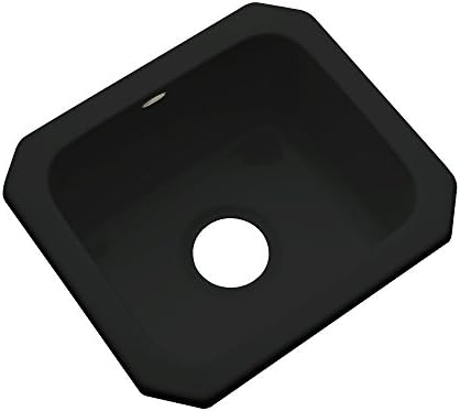 Dekor Sinks 27099UM Duxbury Cast Acrylic Undermount Prep Sink, 16", Black