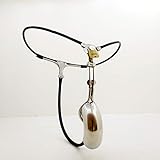 Chastity Pants Rust Free Chastity Cage, Chastity Lock Men Chastity Defecation Hole Bondage Silicone Chastity Belt,80cm~90cm