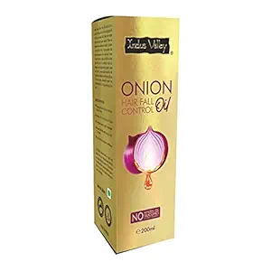 INDUS VALLEY 100% Organic Onion Oil For Hair Fall Control - (200ml)