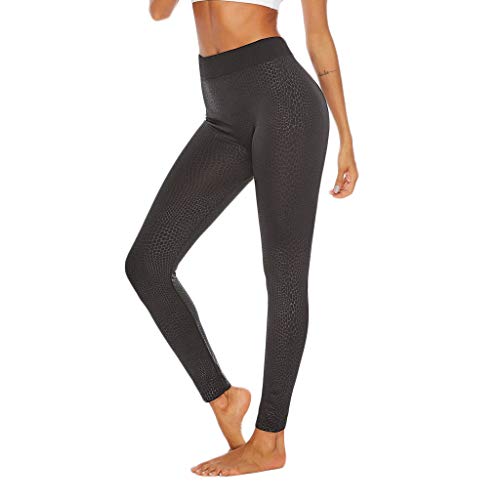Preisvergleich Produktbild HWTOP Hosen Leggings Yogahosen Damen Fitnesshose Gedruckt Enge Trainingshose Nahtlose Sweathose Große Größen Trousers Hose für Yoga Outdoor Sport Joggen Training Laufen Fitness, Schwarz3