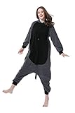 Kigurumi Pyjamas Waschbär Cosplay Unisex Tierschlafanzug Halloween Weihnachten Karnevals Geburtstags Party (M, grau) - 