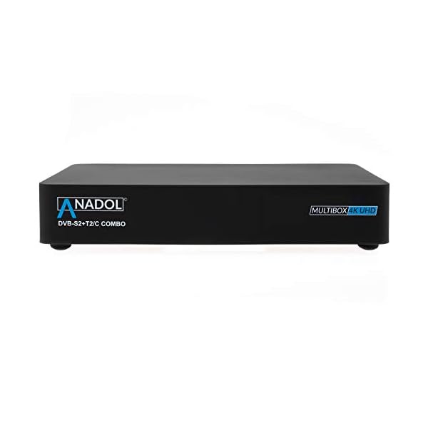 Anadol Multibox 4K UHD E2 Linux Combo Sat- Kabel- DVB-T2 Receiver mit DVB-S2 und DVB-C/T2 Tuner, HDTV, 2160p, H.265, PVR, HDR, mit HDMI Kabel [vorprogrammiert für Astra & Hotbird] inkl. WLAN Stick – Bild 3