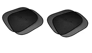 AUTONEST Car Side Window Sunshades Stick On Sun Shade (Set of 4) (Black) for Mahindra XUV 300