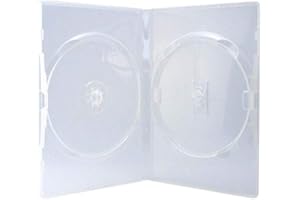 1 custodia doppia trasparente per DVD Amaray (faccia su faccia), dorso da 14 mm, in confezione Dragon