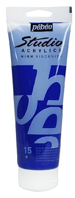 Pébéo 164015 Beaux-Arts Studio Acrylique 1 Tube Bleu Outremer Foncé 250 ml