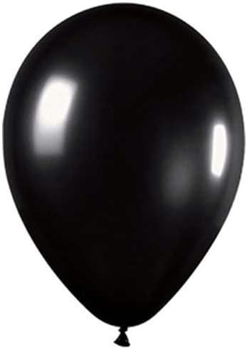 25 BALLOONS LARGE 12 INCH SHINEY GLOSS FINISH IN MANY COLOURS (BLACK)