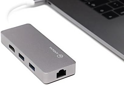 USB-C HUB 7-in-1 with 4K HDMI, 2 USB 3.0, SD Card Reader, Type C and Gigabit Ethernet Adapter for MacBook Pro, ChromeBook Pixel and More