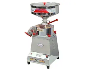 Shree Krishna Aata Chakki Machine 1.25 Hp Automatic Domestic Top Flour Ghar Ghanti with Standard Accessories for Masala & Grains Grinding Stainless Steel (Silver)