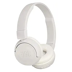 JBL T460BT by Harman, Wireless On Ear Headphones with Mic, Pure Bass, Portable, Lightweight & Flat Foldable, Voice Assistant Support for Mobiles (White)