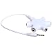 Produktbild Multi Kopfhörer-Splitter, Borte 6-fach 3,5 mm Stereo Audio Headset Hub Splitter Kabel 3,5 mm Stecker an 5 Port 3,5 mm Buchse für Kopfhörer und Headset Splitter Adapter, weiß