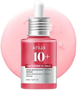 Anua Niacinamide 10 + TXA 4 Serum – Siero Viso con Acido Tranexamico e Acido Ialuronico, Adatto per Macchie Scure, Discromie e Tono Non Uniforme, Glow Serum Glass Skin, Skincare Coreana (30 ml)