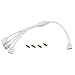 Produktbild ESUMIC® Verlängerungskabel Draht über ein 5pol Stecker für LED 5050 RGBW-Streifen Band (1 bis 4 Splitterkabel)