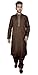Produktbild Herren sherwani Baumwolle Kurta mit Salwar Kameez für Bollywood Party Pyjama 819 - Braun, 42 (XL - UK)