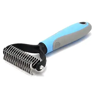 Healix pet grooming dematting tool brush for dogs, cats and rabbits | Effectively reduce mats and tangles up to 95% | Dog De-Matting comb for short, medium, and long hair all breeds (Dematting Brush)