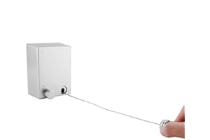 TOPINCN Cuerdas para Tender La Ropa Cuerda De Secado Retráctil para Interiores Tela Tendida Acero Líneas De Ropa Invisibles Estirar(Plateado)