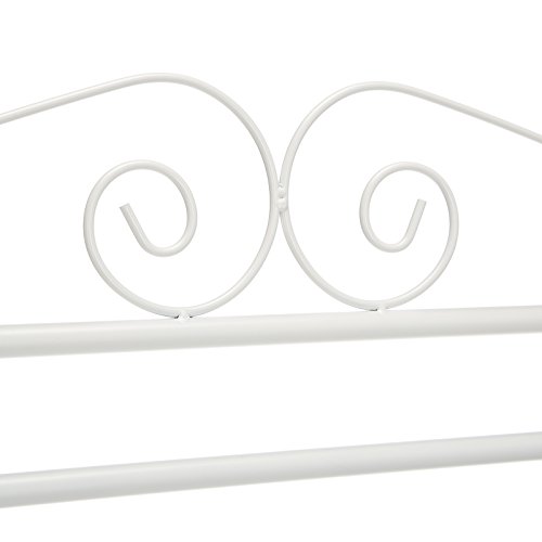 Garderobe Metall weiß 46 x 90 x 172 cm | Stahlgestell | Schuhablage - 6