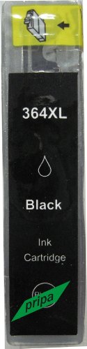 pripa - 1 kompatible 364 XL - bk schwarz - HP + Chip + Füllstandsanzeige