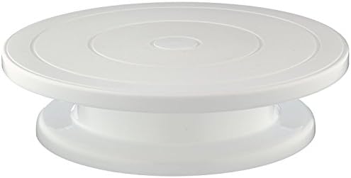 28cm Rotating Cake Round Display Stand, White Stand for Cakes, for Decorations Displays / 11" - Pastry Cupcake by DURSHANI
