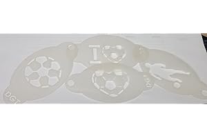 DAZZLE GLITTER TATTOOS 4 x football themed face painting stencils reusable many times sport soccer England Chelsea Man U Arsenal Liverpool Euros