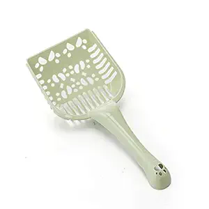 Emily Pet Cat Litter Plastic Scooper with Long Handle Meow Design