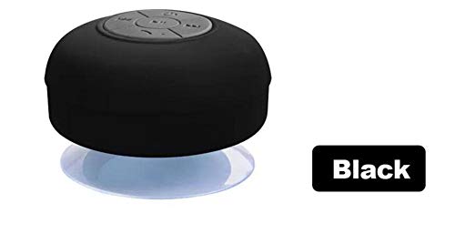 Preisvergleich Produktbild JINRU Mini Bluetooth Lautsprecher - Tragbarer Lautsprecher Lauter Stereo Sound, Rich Bass, Wasserdicht, 4-5 Stunden Spielzeit, Saugnapf, Badezimmer Kann Verwendet Werden,Black