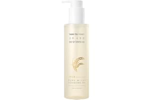 THANKYOU FARMER Rice Pure Milky Cleansing Oil 200ml - Huile Démaquillante Coréenne, Non Comédogène, Vegan, Purifiante Pores & Sébum