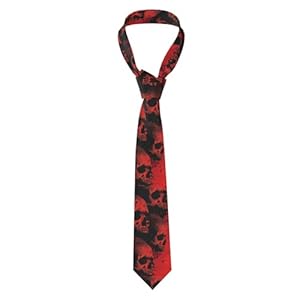 peiyeety Corbatas con calaveras abstractas