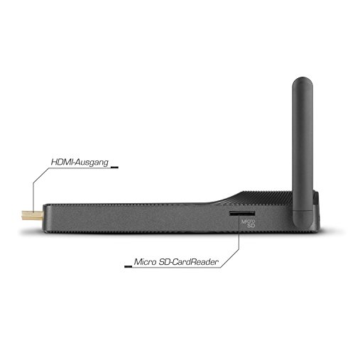 Mini PC – CSL PC on a Stick 4K / Win 10 – Silent HDMI-Stick mit Intel QuadCore CPU 1840MHz, 32GB SSD, 4GB RAM, Intel HD Graphics, WLAN, USB, HDMI, microSD, Bluetooth, Windows 10 Home - 3