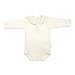 Cambrass Baby Girl's Interlock Round Collar Long Sleeve Bodysuit Beige, 6 Months