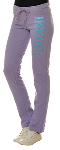 M.Conte Damen Sommer Jogginghose Sweathose ohne Bündchen, lang Jersey-Hose im Sport-Stil mit offenem Beinabschluss S M L XL Rosita