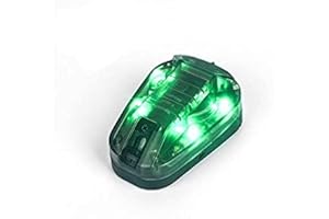 SBGJMY Tactical Helmet Signal Lights Green and IR Strobe Light Military Survival Light with Magic Tape Support Fast Helmet Accessories (Green)