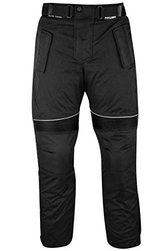 German Wear GW350T - Pantalones de Moto, Negro, 50 EU/M: Tamaño de la cintura - 96 cm