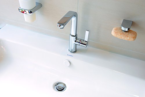 KNOPPO® Waschbecken Überlauf Abdeckung, Überlaufblende – Mirror (weiß) - 4